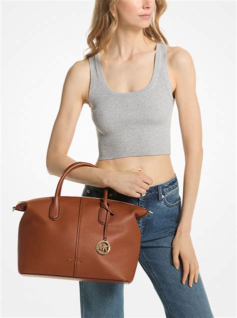 Hyde Large Pebbled Leather Satchel 